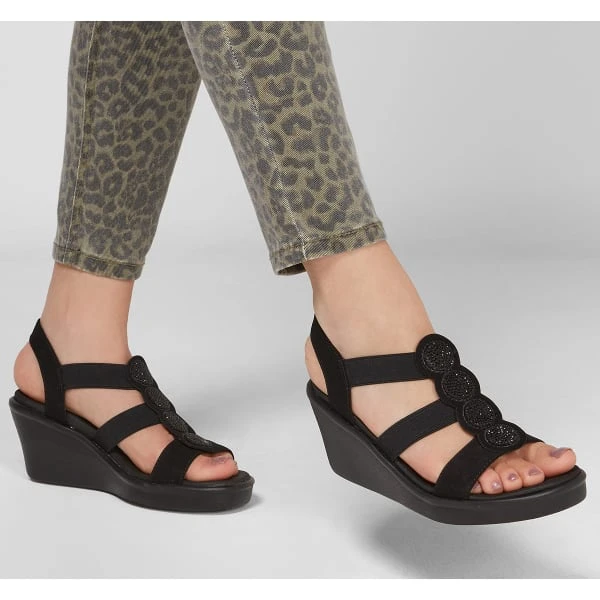 SKECHERS Women's Rumble On Camp Glam Wedge Sandal - Image 6